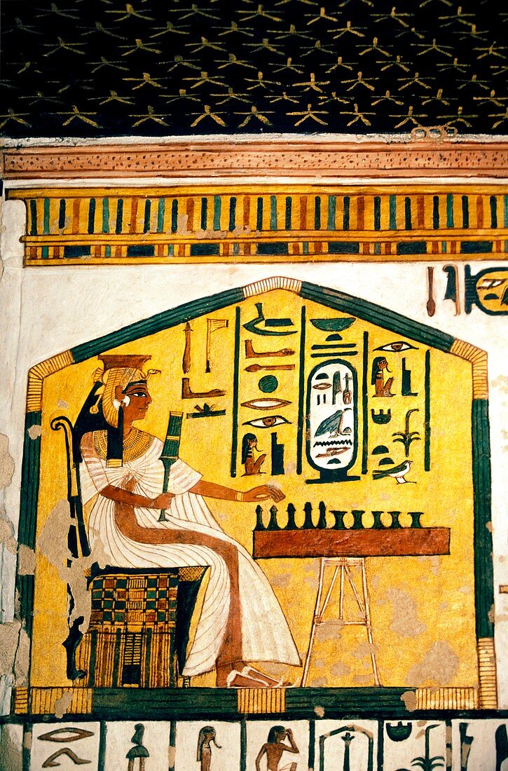 Queen Nefertari playing senet
