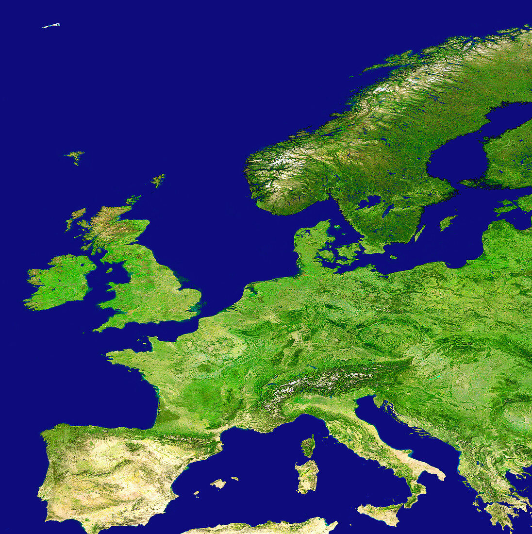 Europe,satellite image