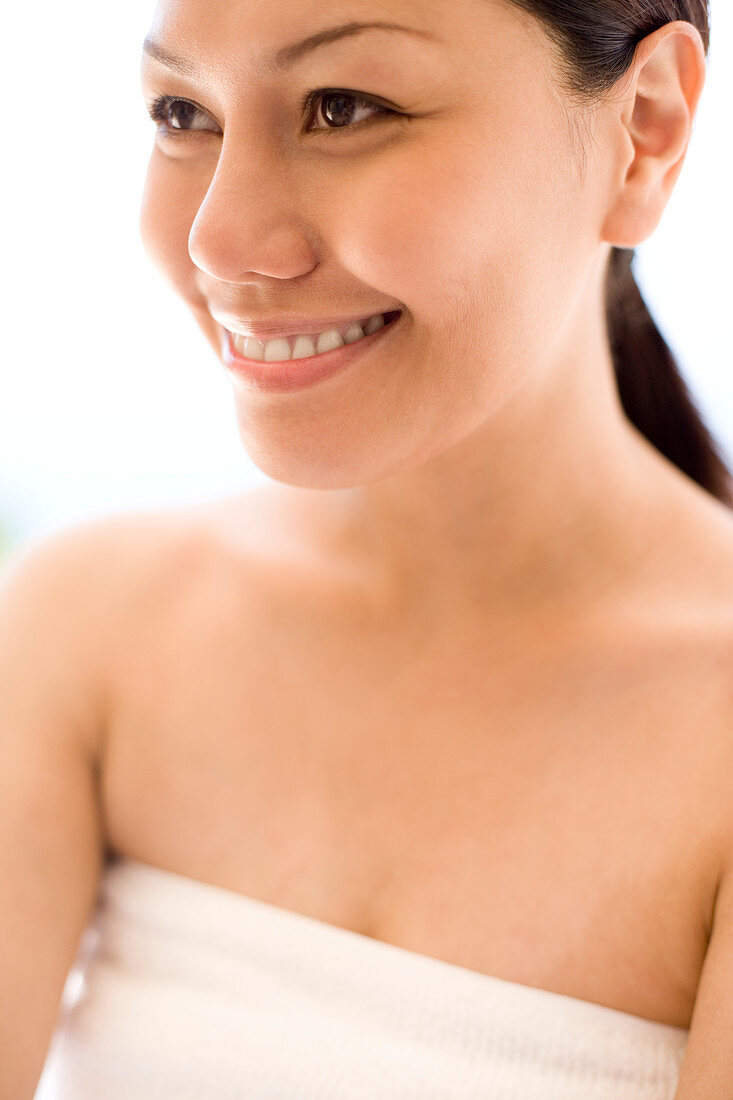 Woman relaxing at a spa