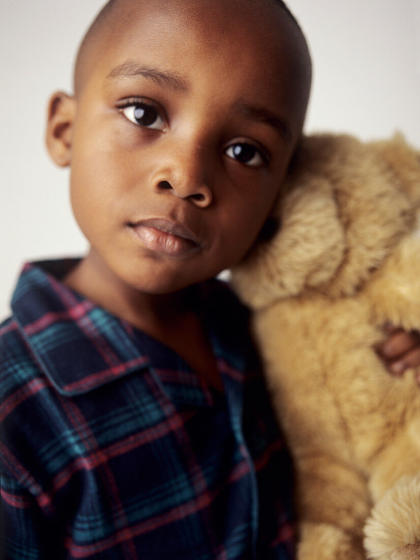 Boy with teddy bear