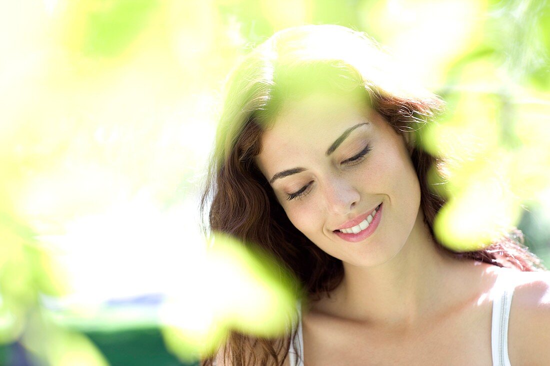 Happy woman outdoors