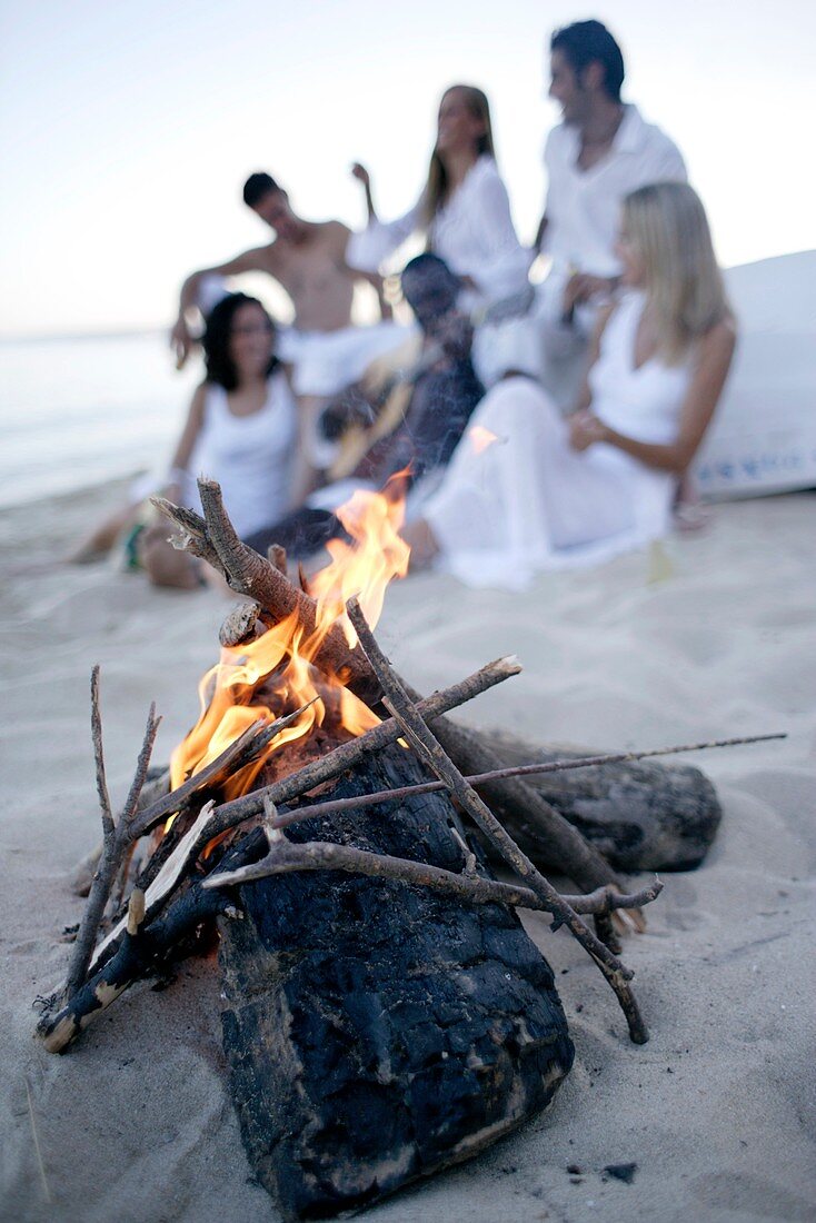 Bonfire on a beach