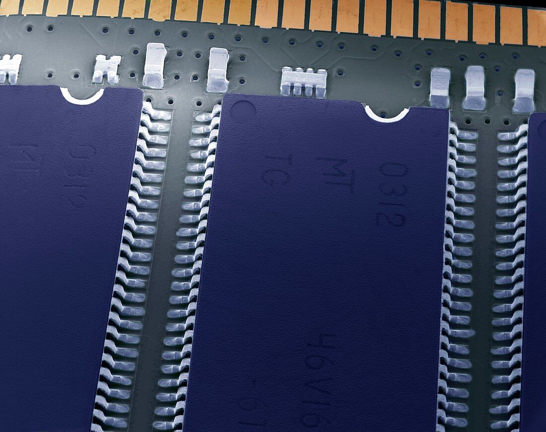 Computer memory chips,SEM