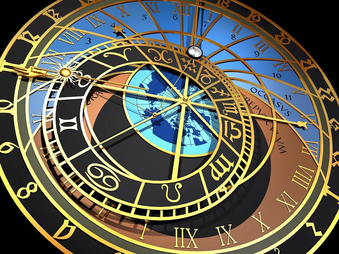 Astronomical clock,artwork