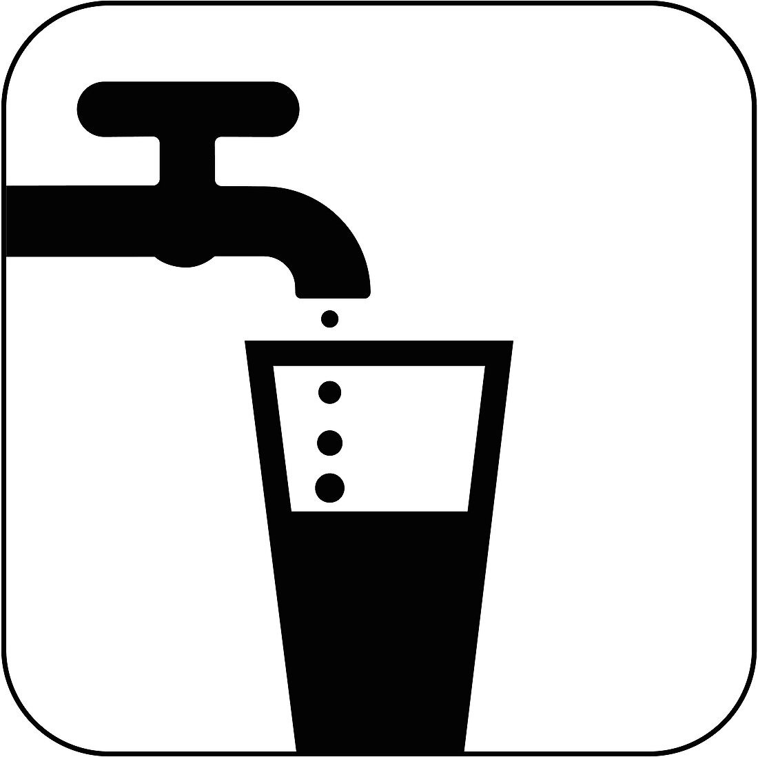 Drinking water symbol,artwork