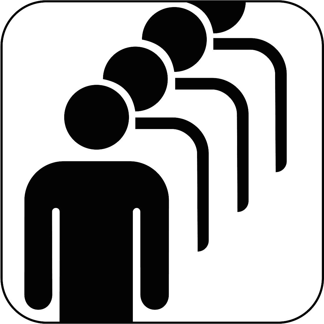 Male queue symbol,artwork