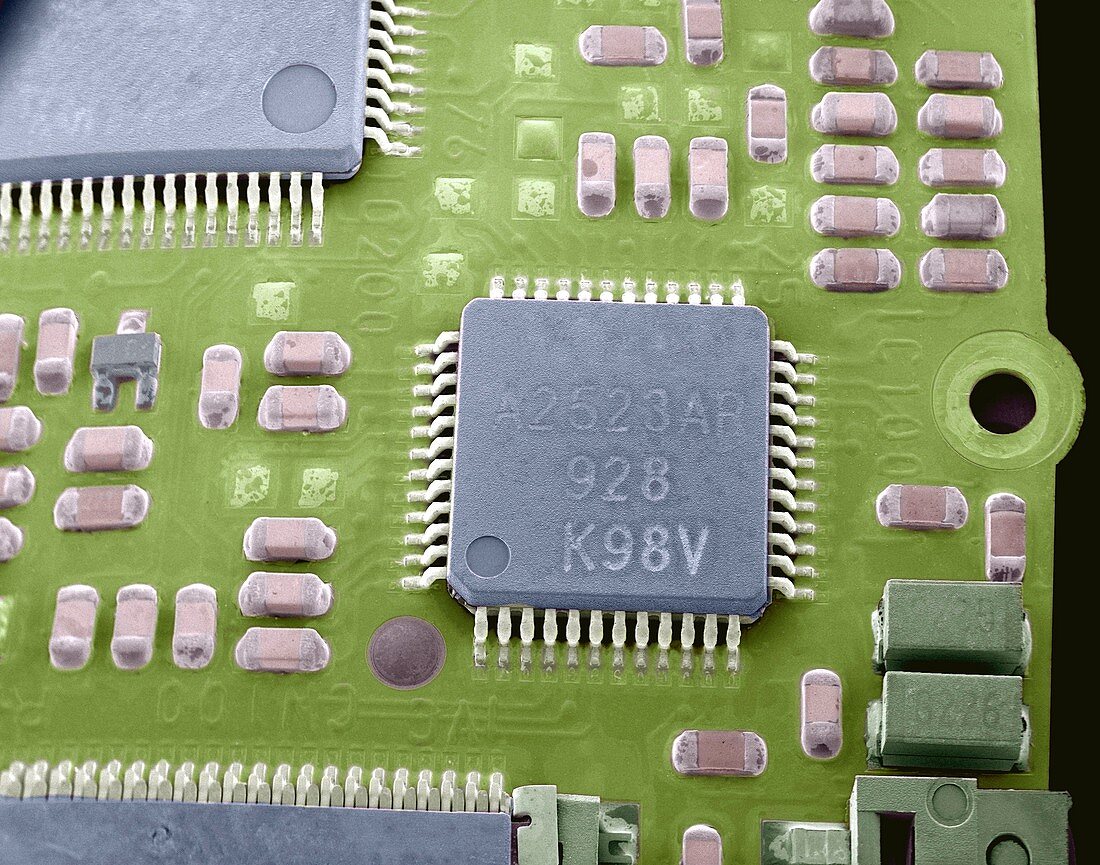 Circuit board microchip,SEM