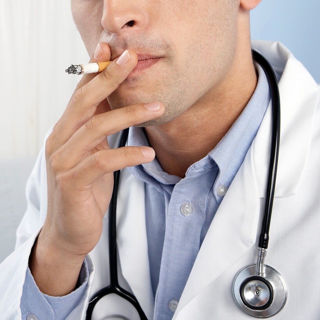 Doctor smoking