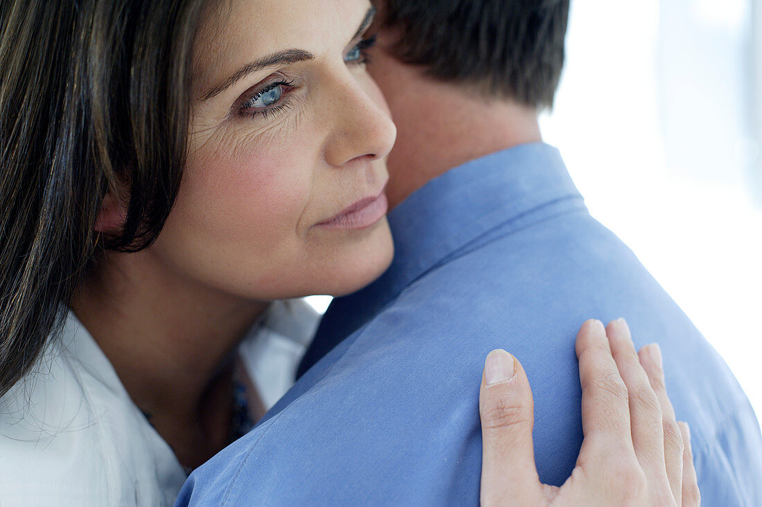 Couple embracing