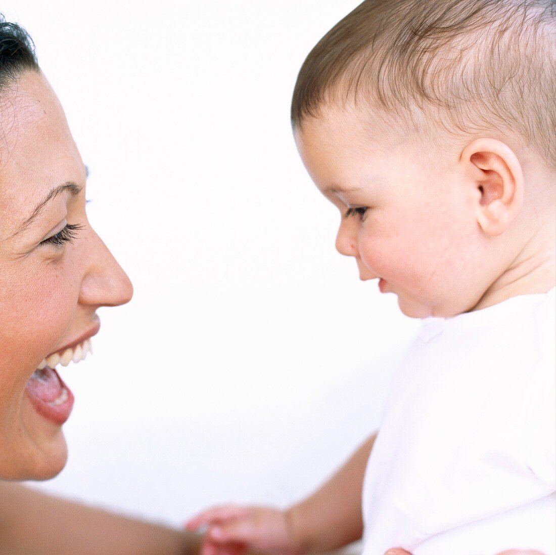 Happy mother and baby girl