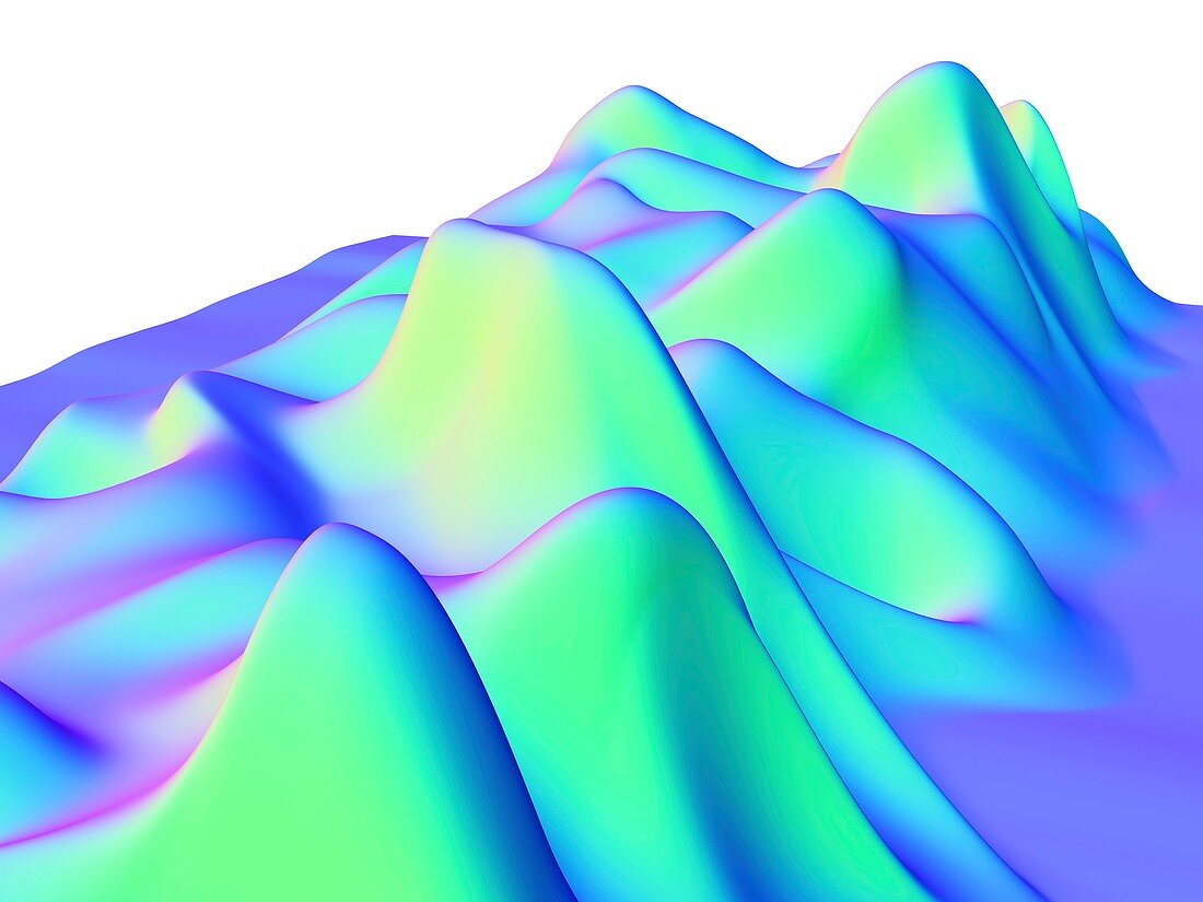 3D surface graph,computer artwork