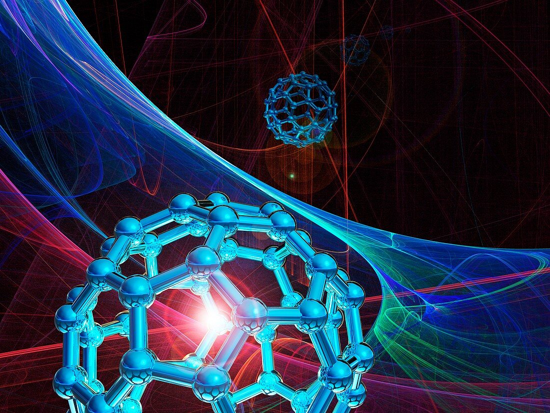 Buckyball molecules,artwork