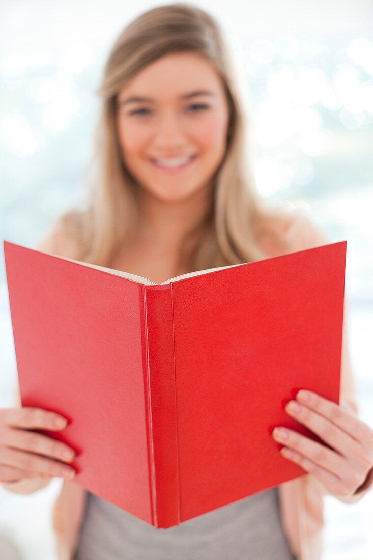 Teenage girl reading