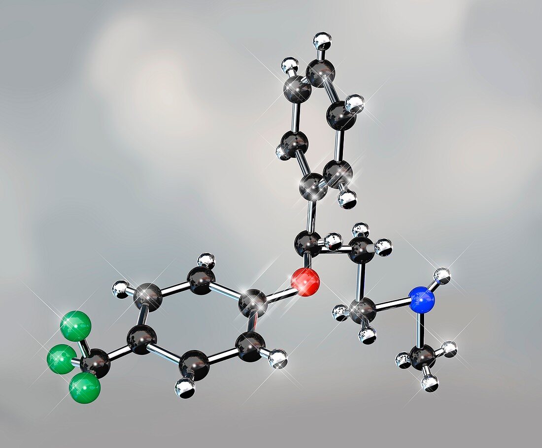 Prozac antidepressant molecule