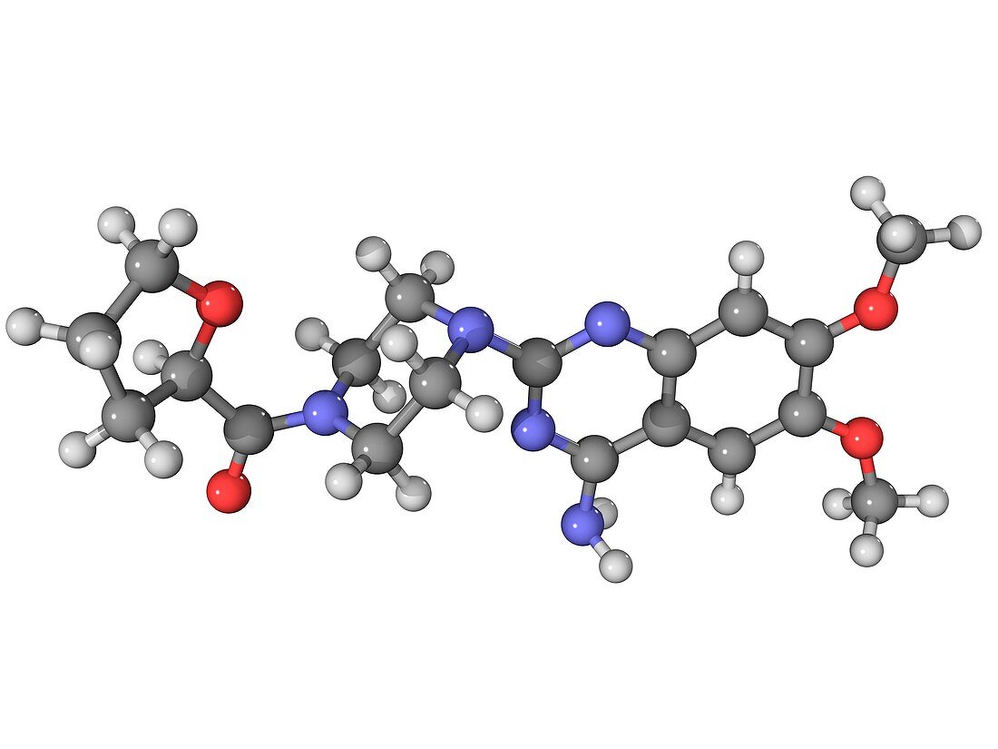 Terazosin prostate drug molecule