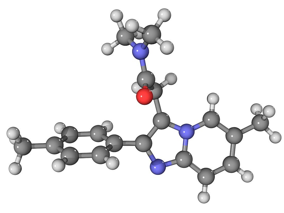Zolpidem sedative drug molecule