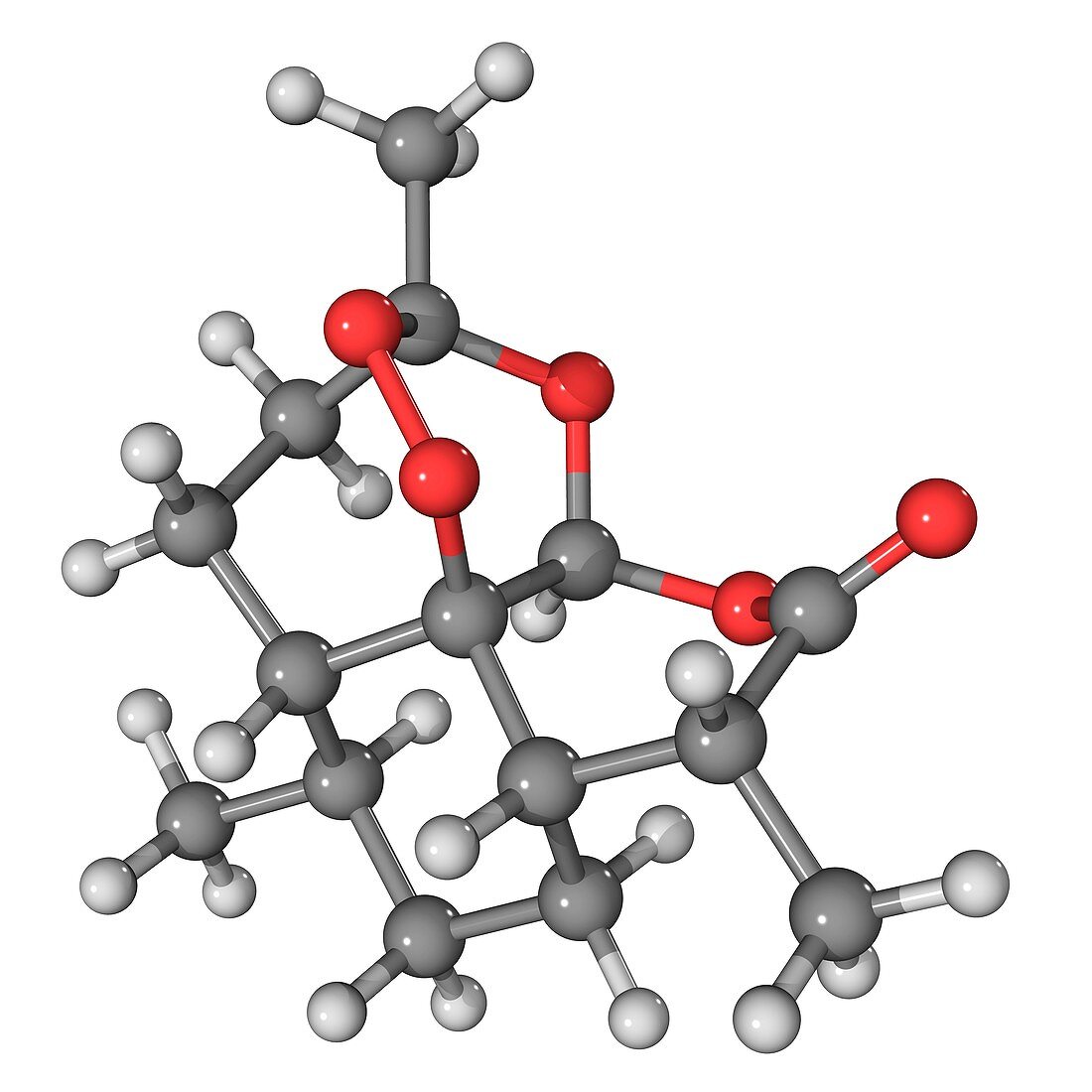 Artemisinin malaria drug molecule