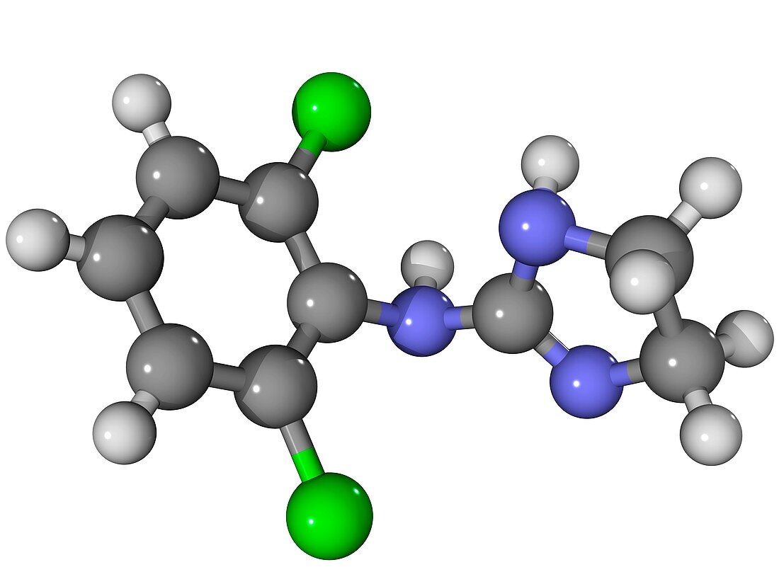 Clonidine drug molecule