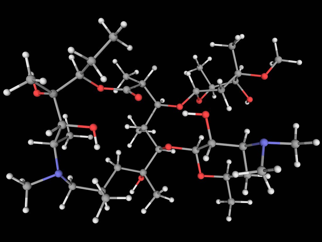 Azithromycin drug molecule