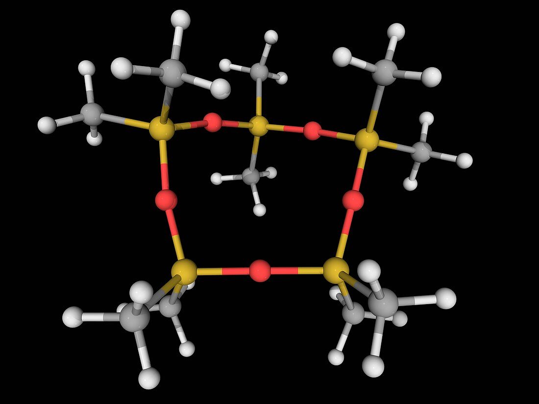 Decamethylcyclopentasiloxane molecule