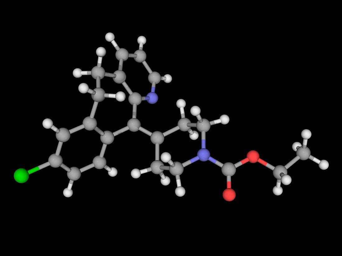Loratadine drug molecule