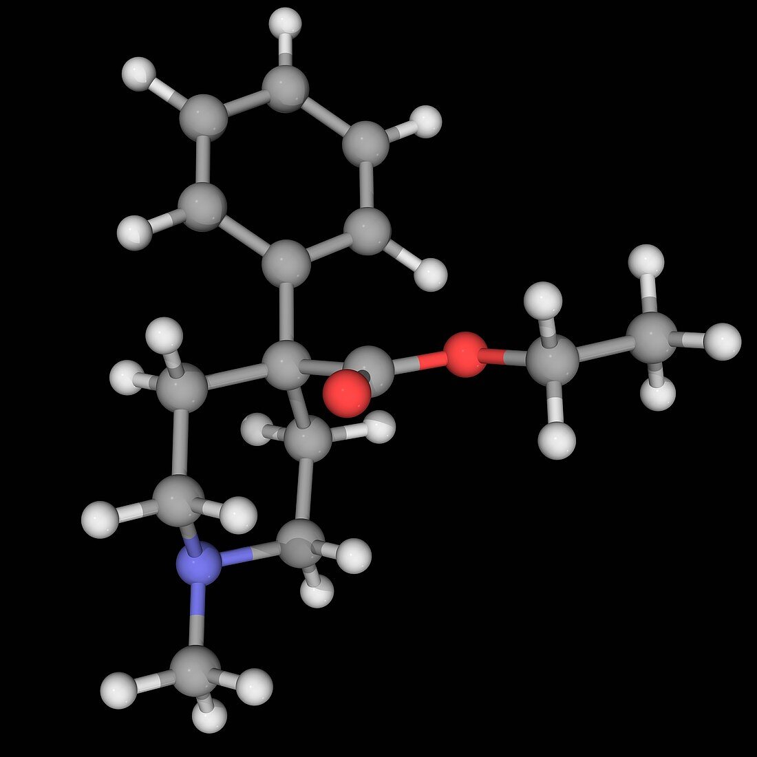 Meperidine pethidine drug molecule