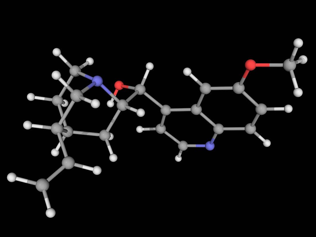 Quinine drug molecule