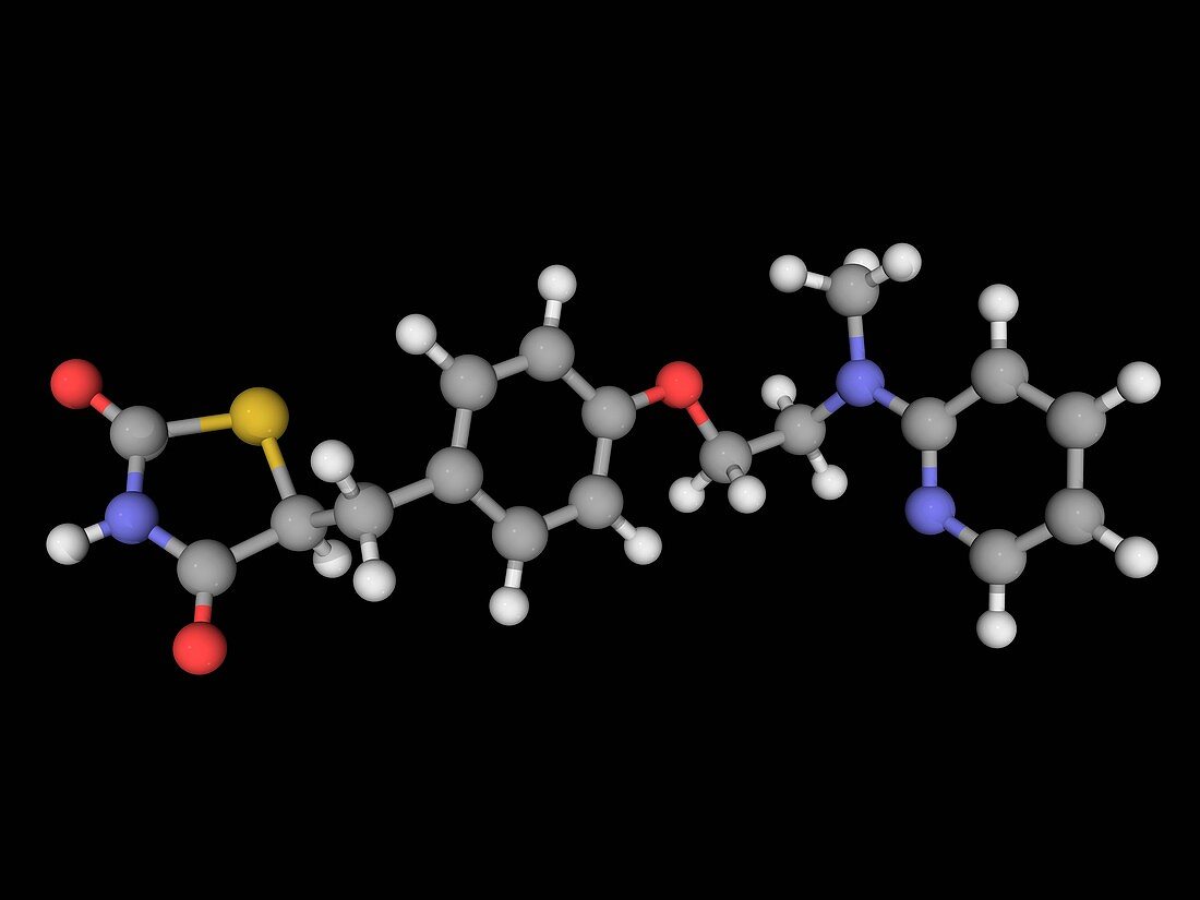 Rosiglitazone drug molecule