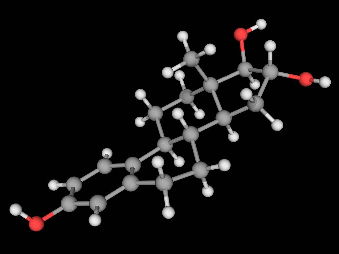 Estriol hormone molecule