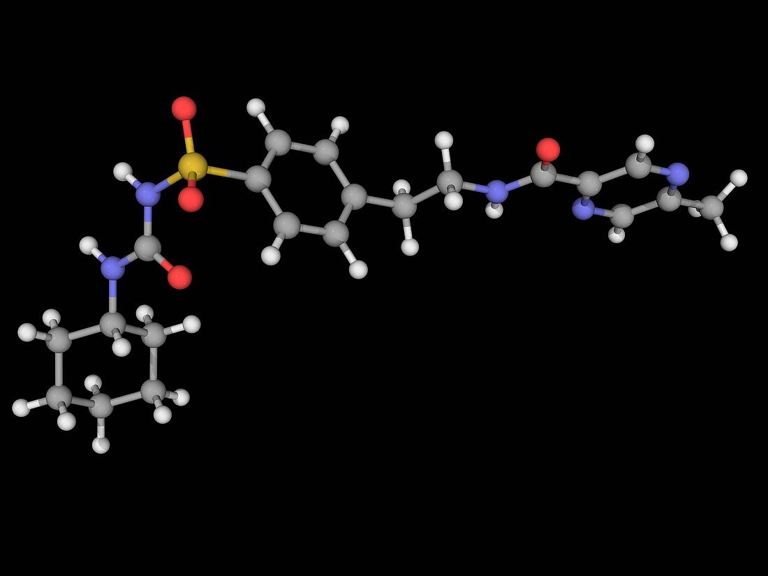 Glipizide drug molecule