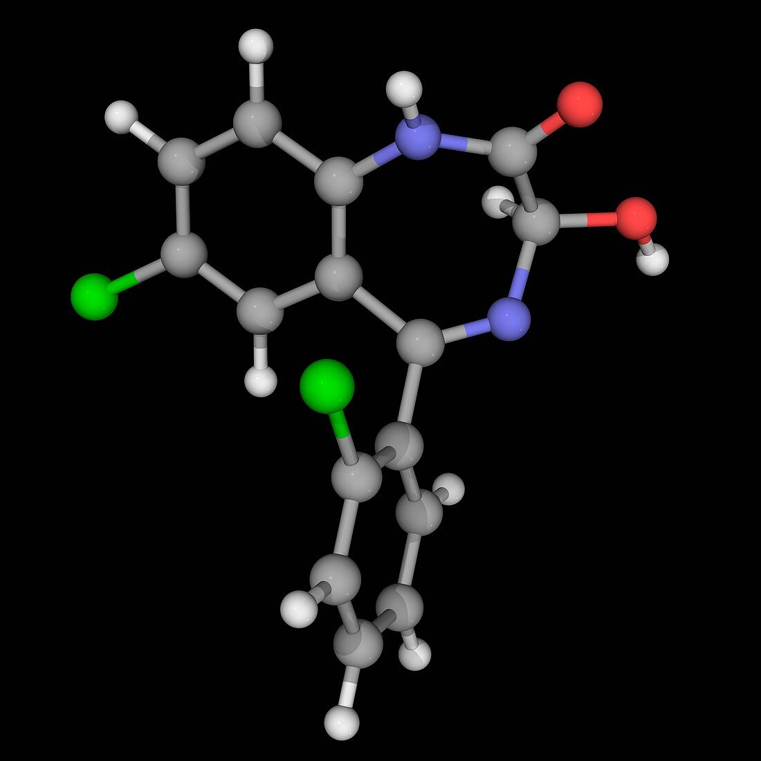 Lorazepam drug molecule