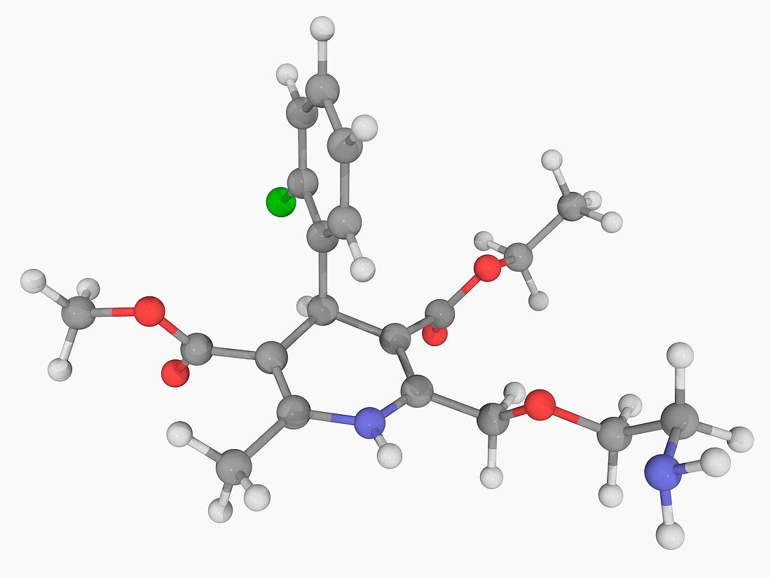 Amlodipine drug molecule