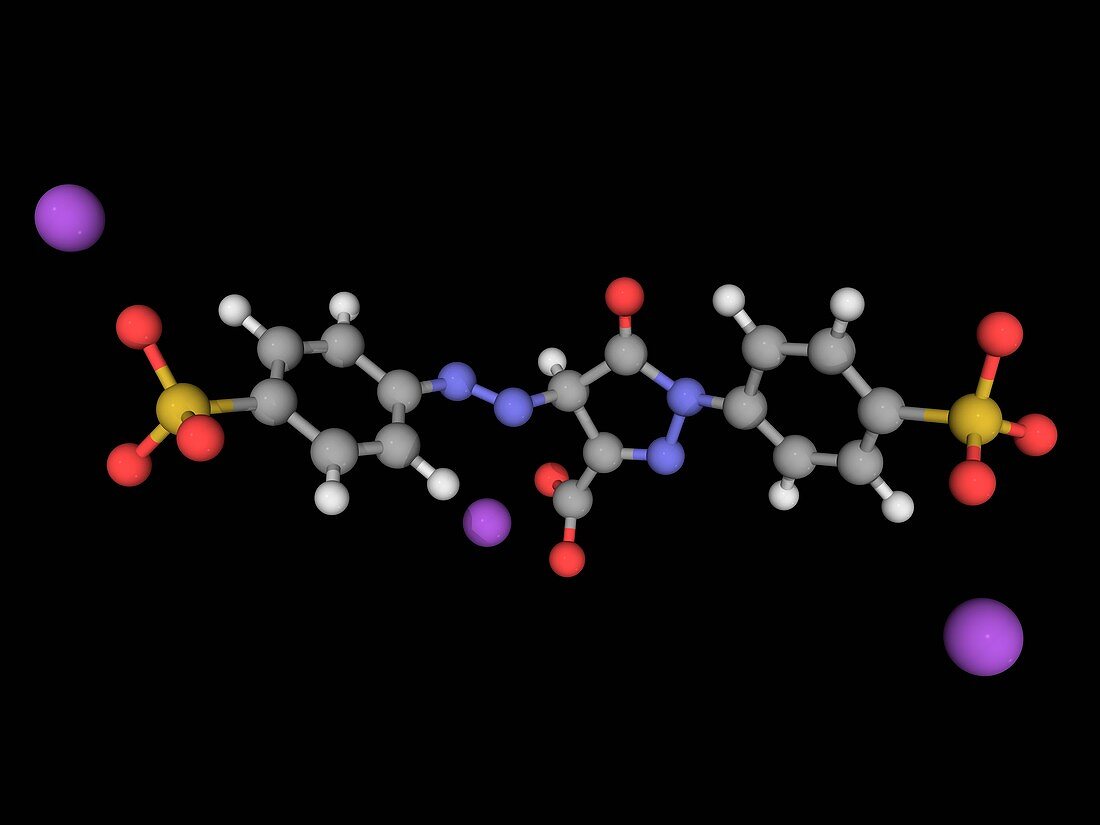 Tartrazine molecule