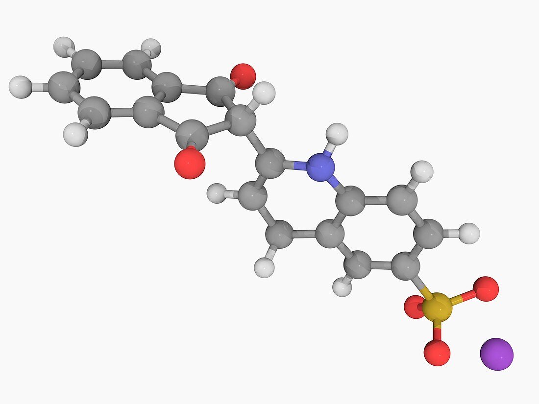 Quinoline yellow E104 molecule