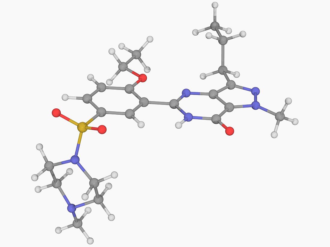 Sildenafil citrate drug molecule