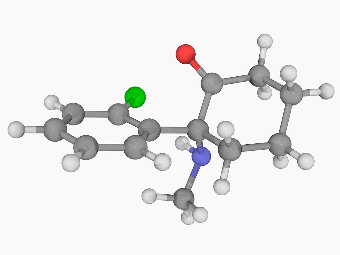 Ketamine drug molecule