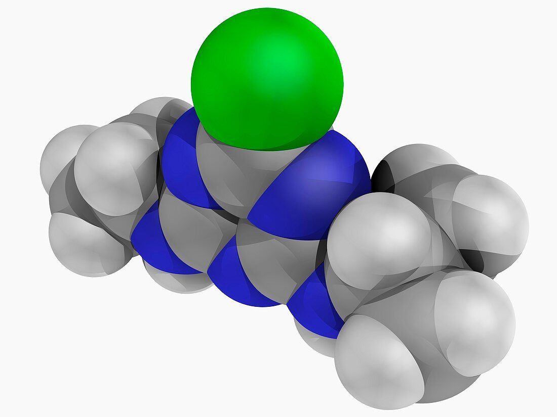 Atrazine herbicide molecule