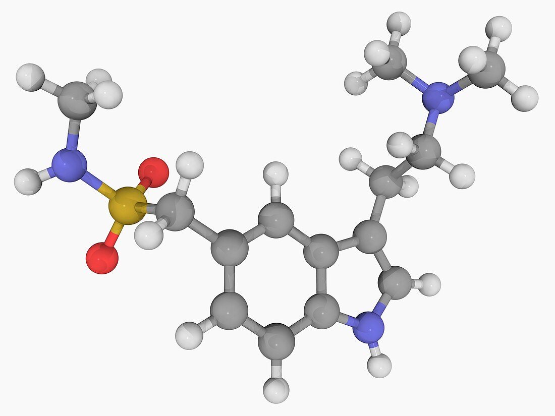 Sumatriptan drug molecule