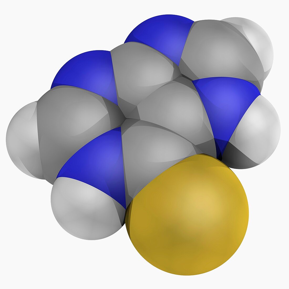 Mercaptopurine drug molecule
