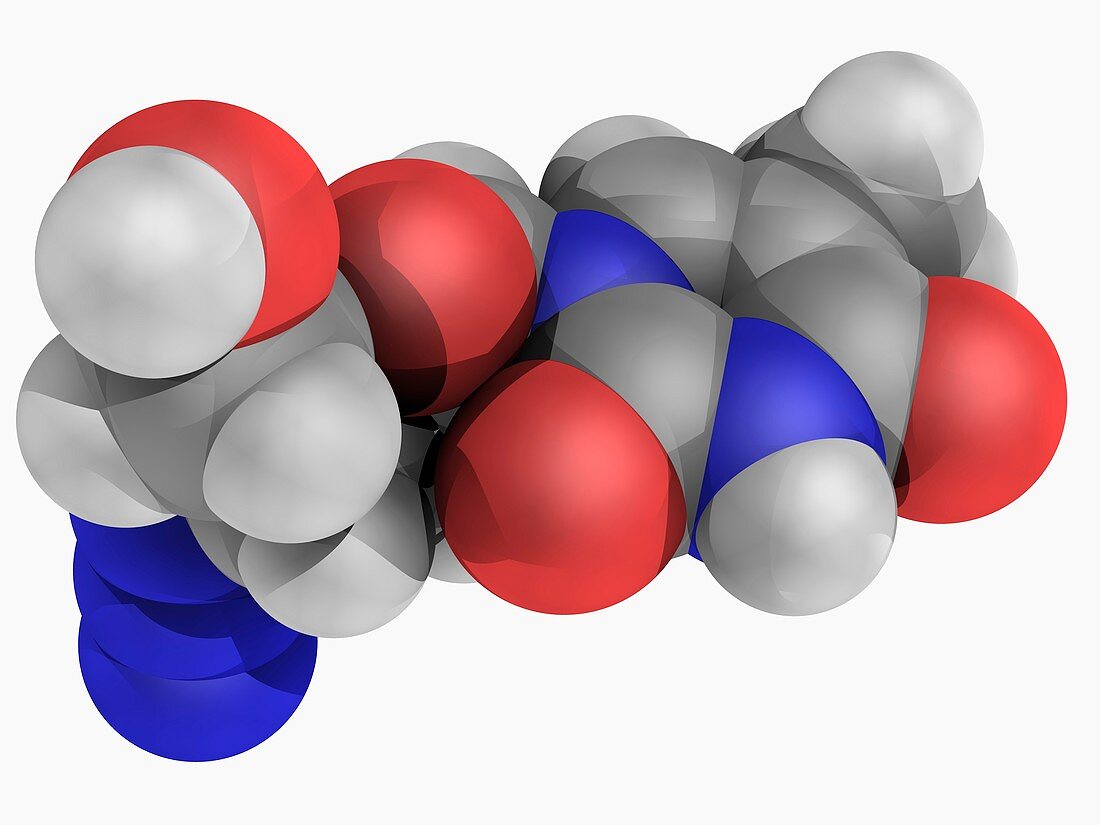 Zidovudine drug molecule