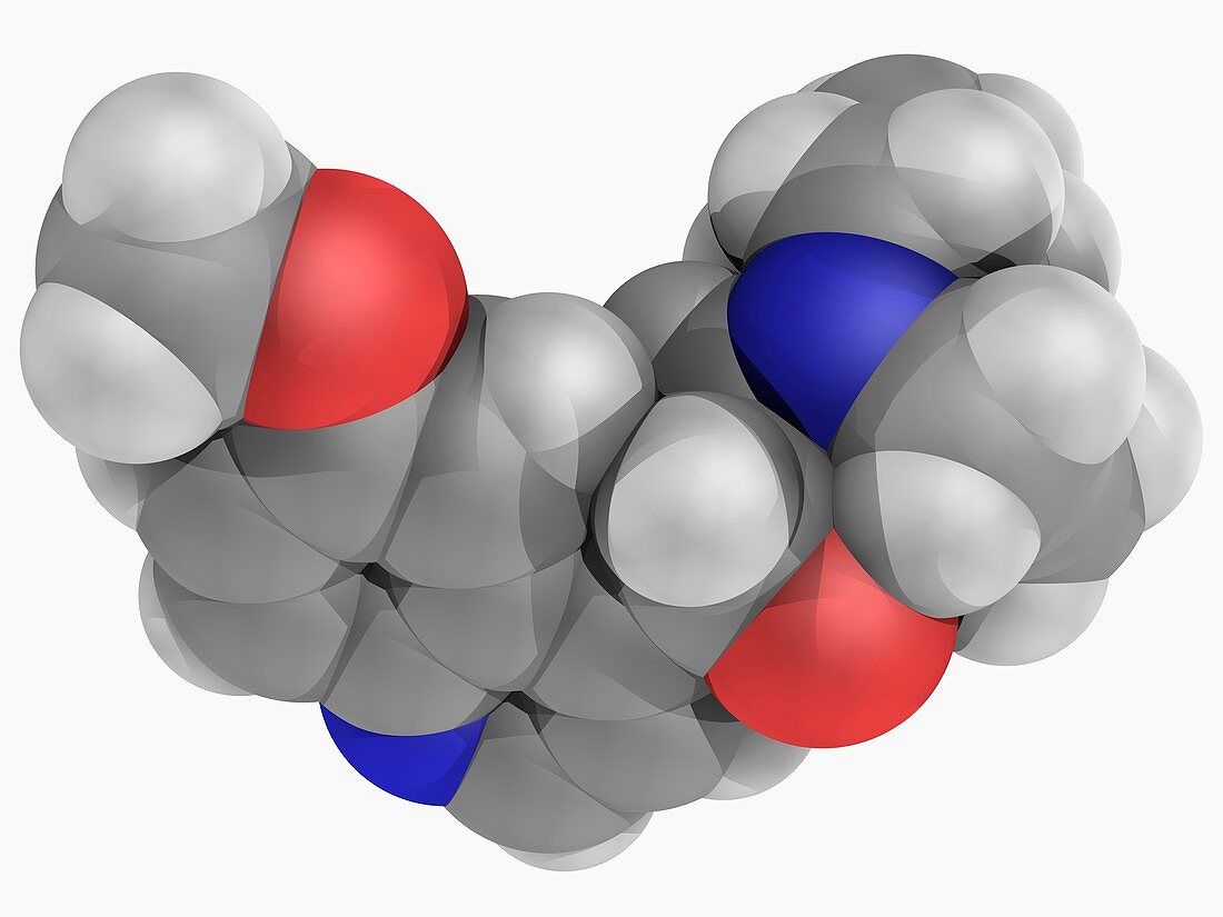 Quinine drug molecule