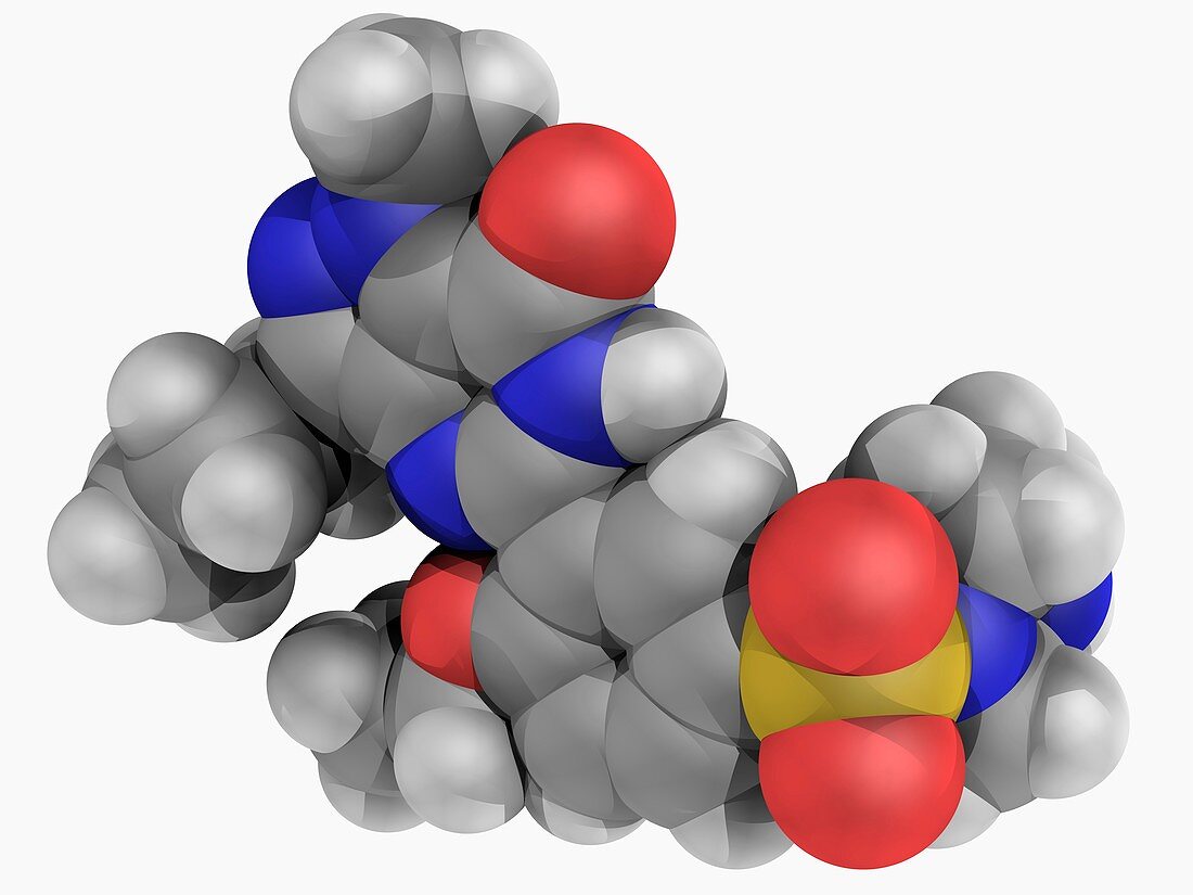 Sildenafil citrate drug molecule