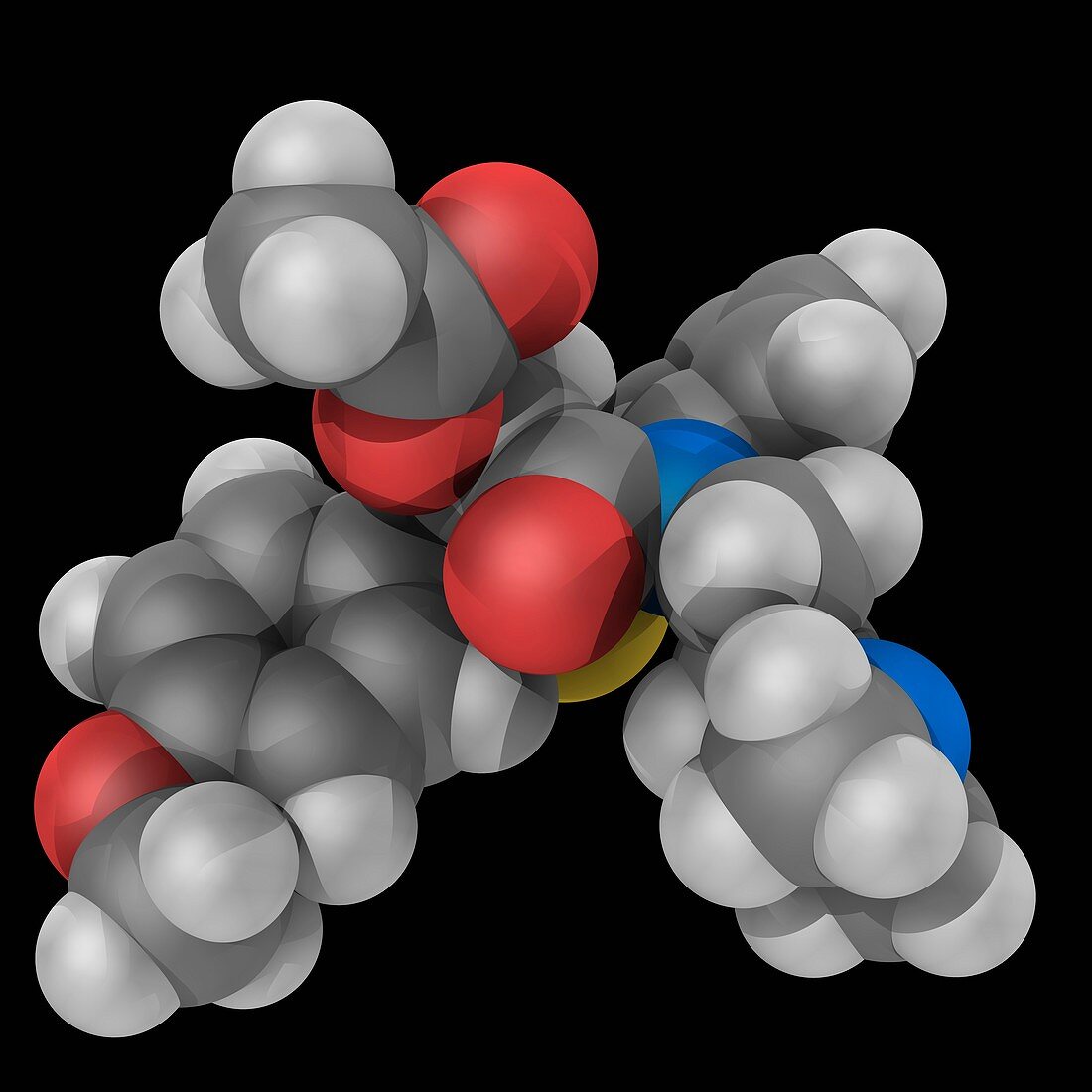Diltiazem drug molecule