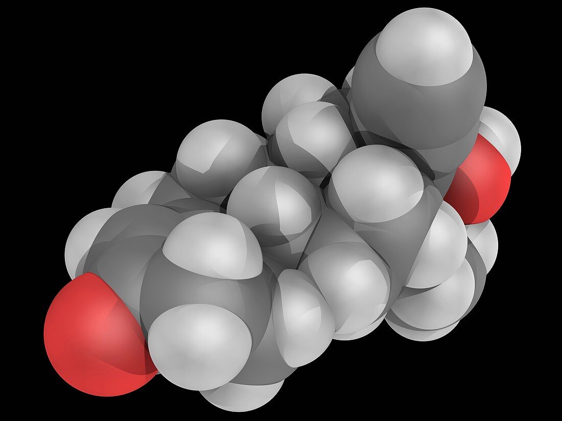 Levonorgestrel drug molecule