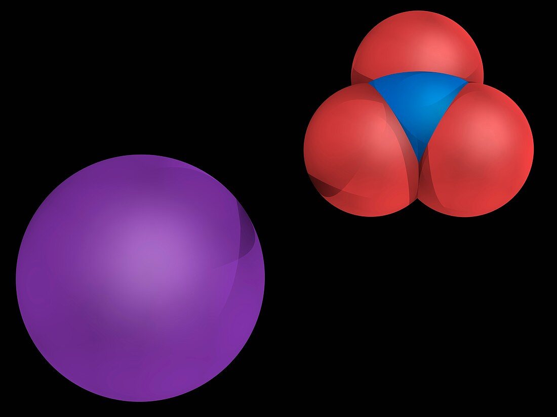 Potassium nitrate molecule