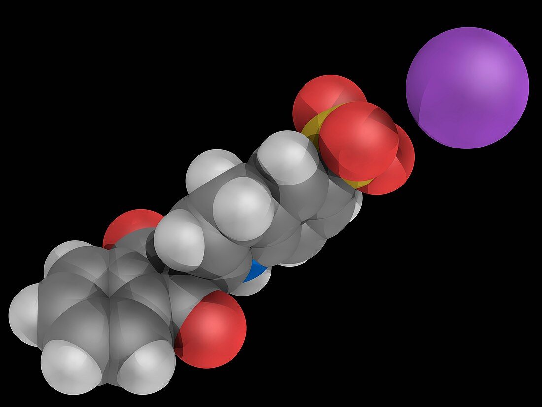 Quinoline yellow E104 molecule