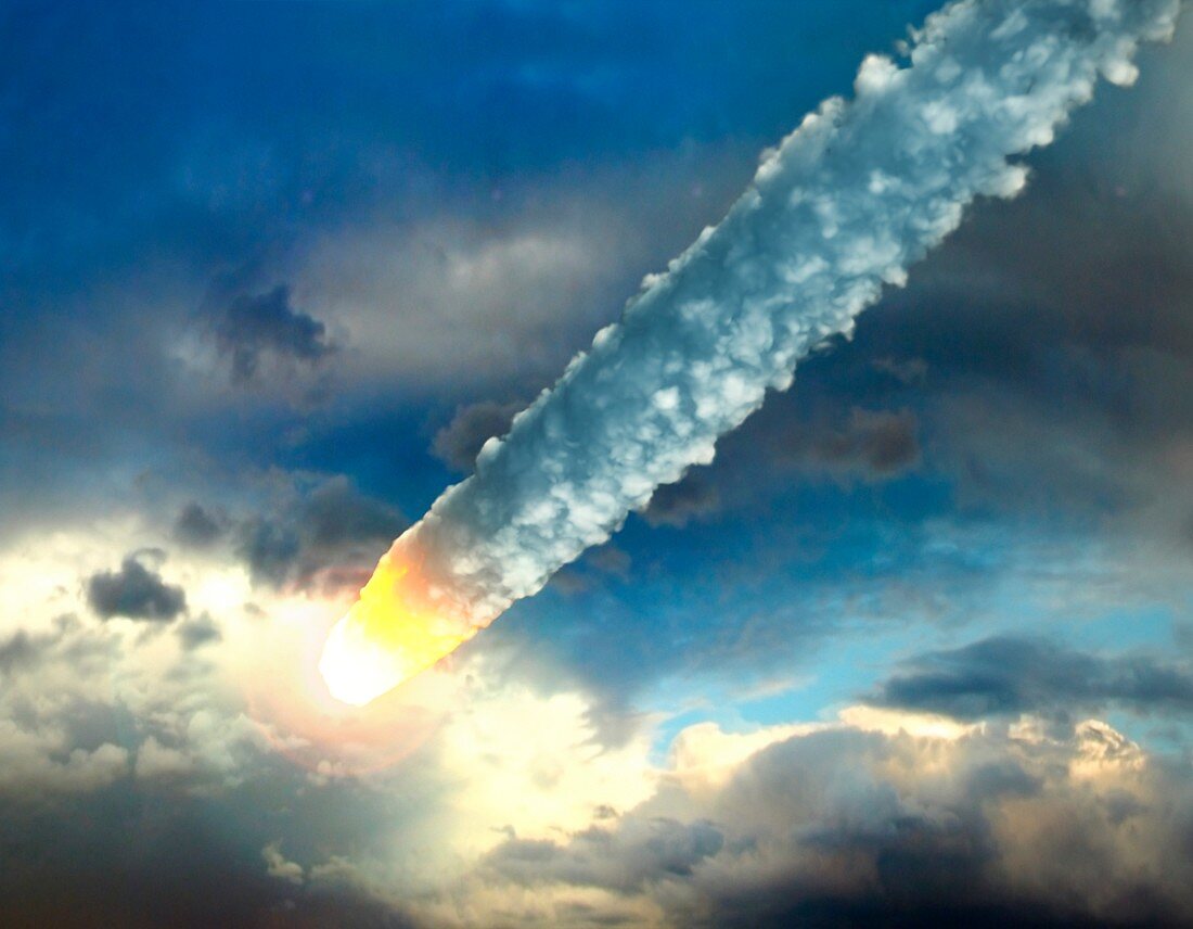 Meteor in the Earth's atmosphere,artwork