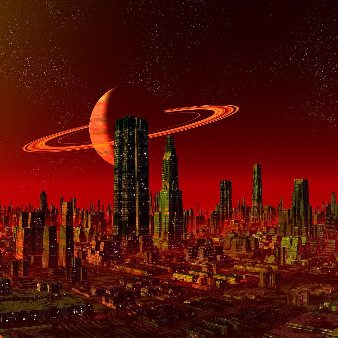 Alien city,artwork