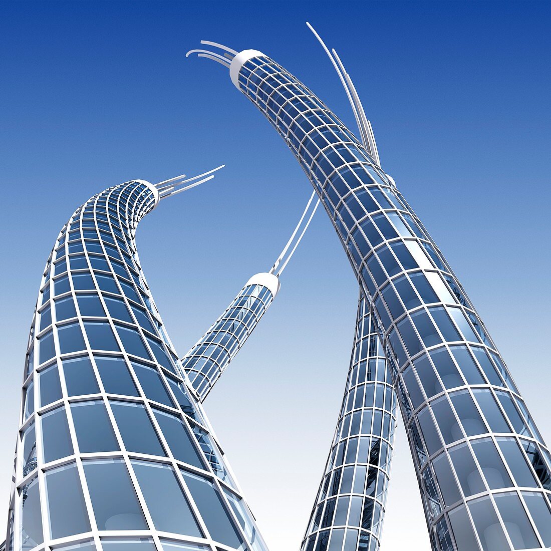 Futuristic skyscrapers,artwork