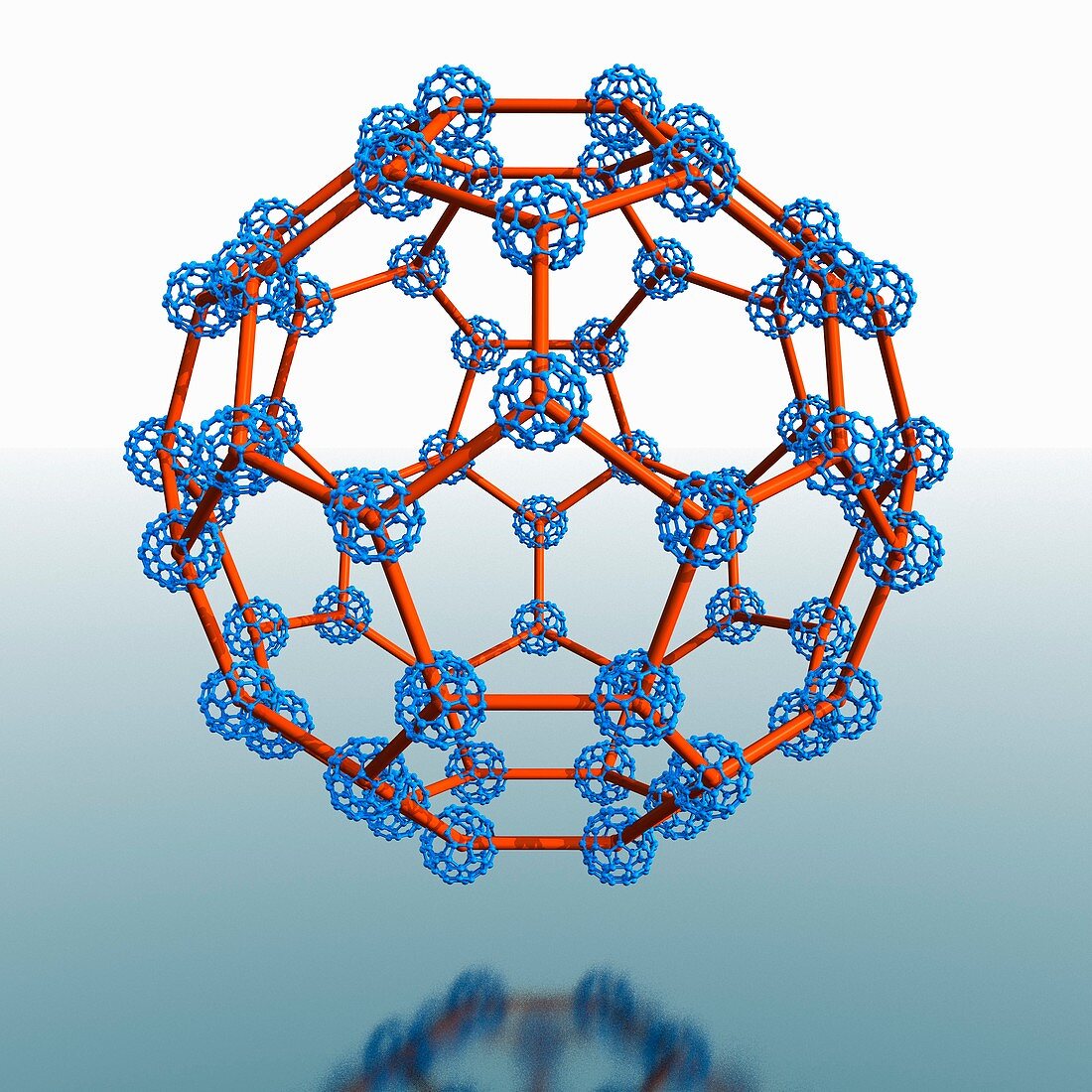 Super buckyball molecule,artwork